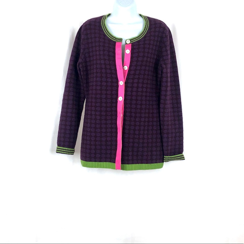 Neve Wool button front cardigan sweater M
